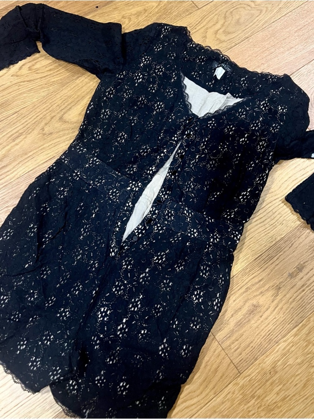 VENUS Black Lace Mini Dress